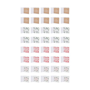 10 Pack Square Christmas Cards, Assorted - Anko