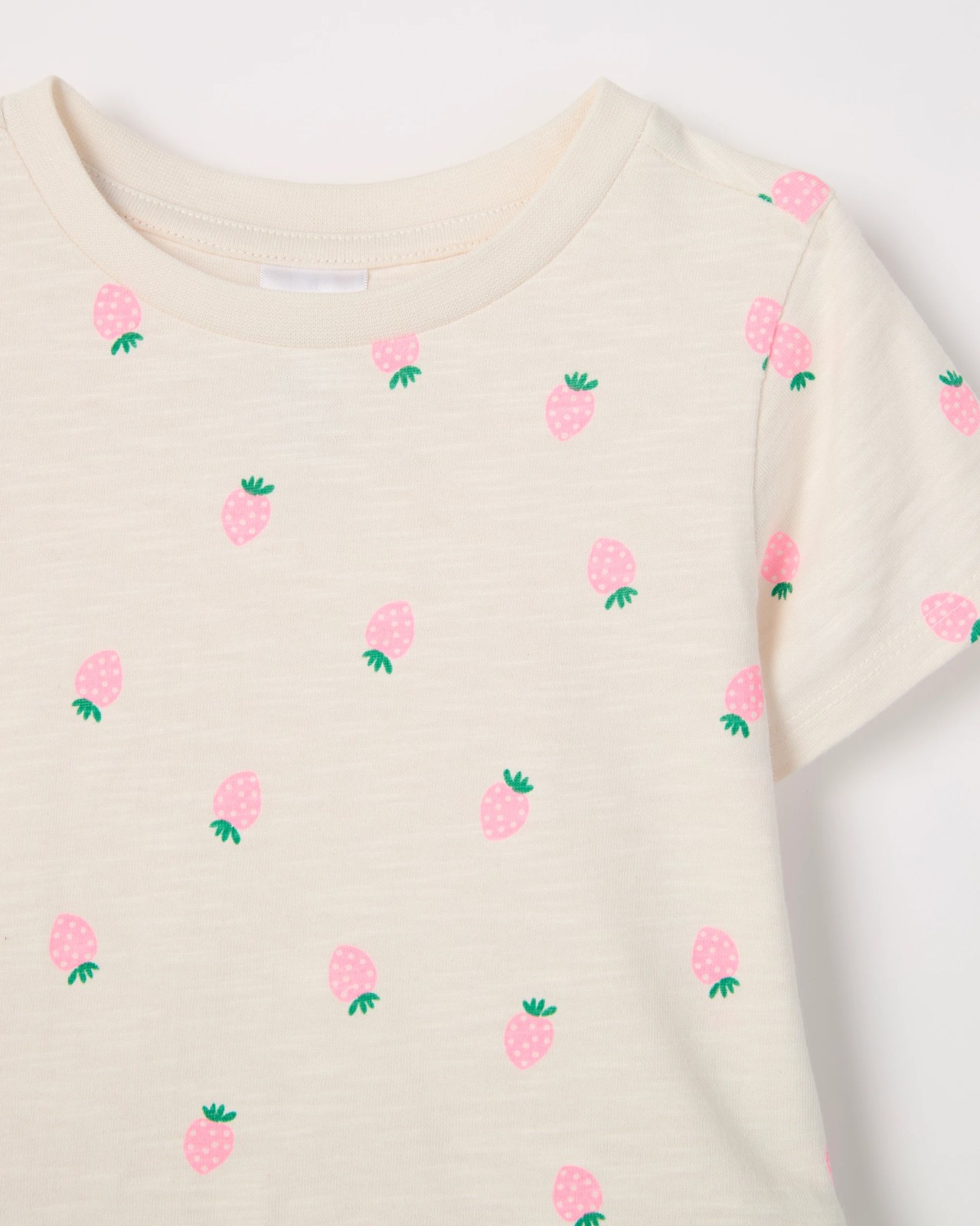 Baby Organic Cotton Ruffle T-Shirt - Strawberry Gardenia 2 of 2