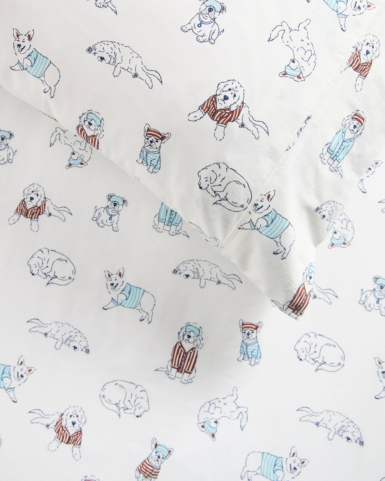 Dash Doggy Australian Cotton Fitted Sheet Set 2 of 5