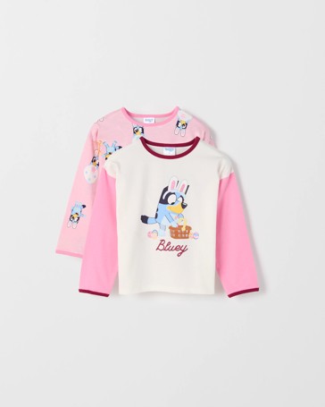 Easter Bluey Australian Cotton 2 Pack Long Sleeve T-Shirt