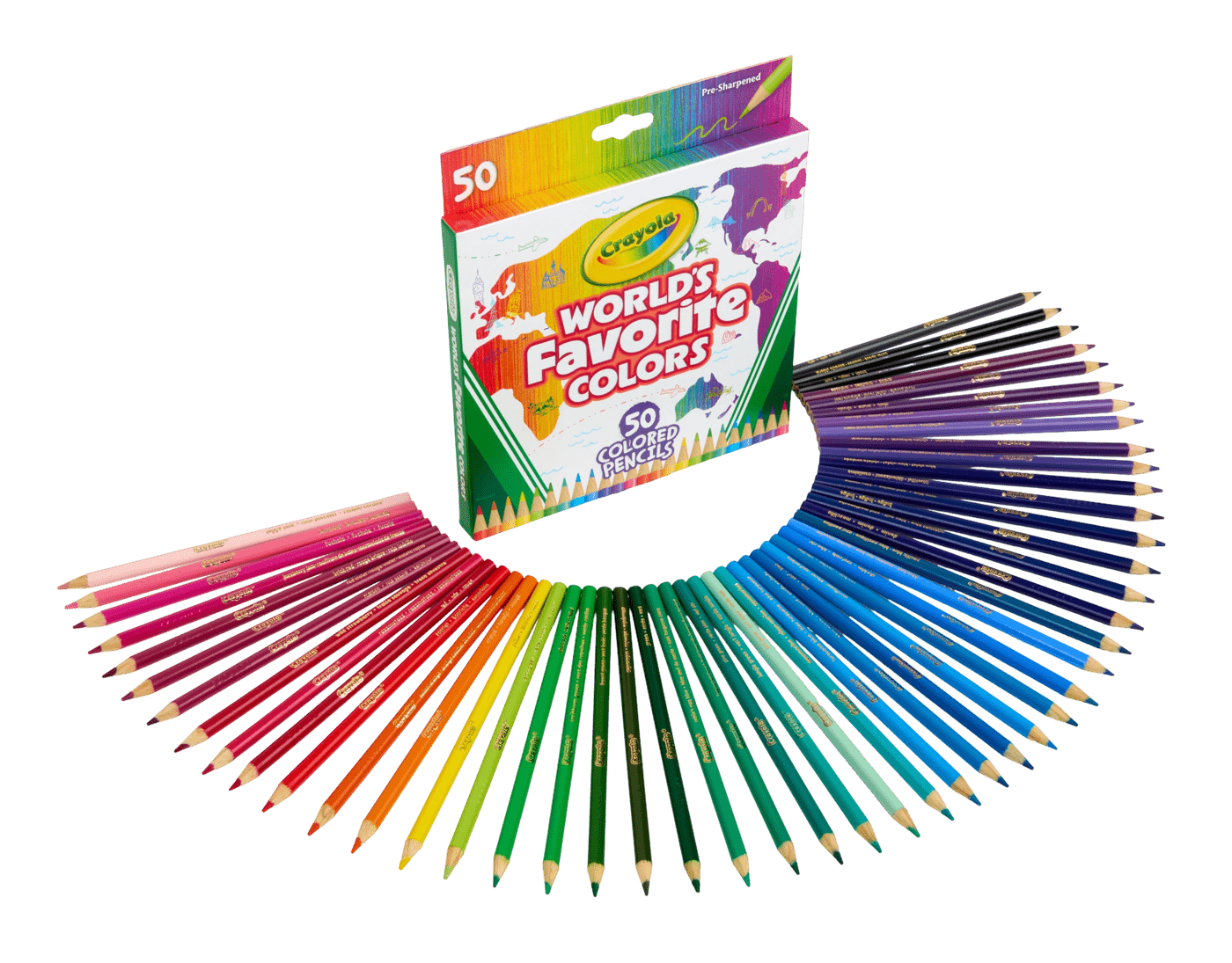 Crayola 50 Pack World's Favourite Colours Coloured Pencils 3 of 3