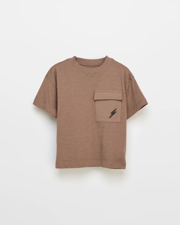 Australian Cotton Oversized Washed Pocket T-shirt