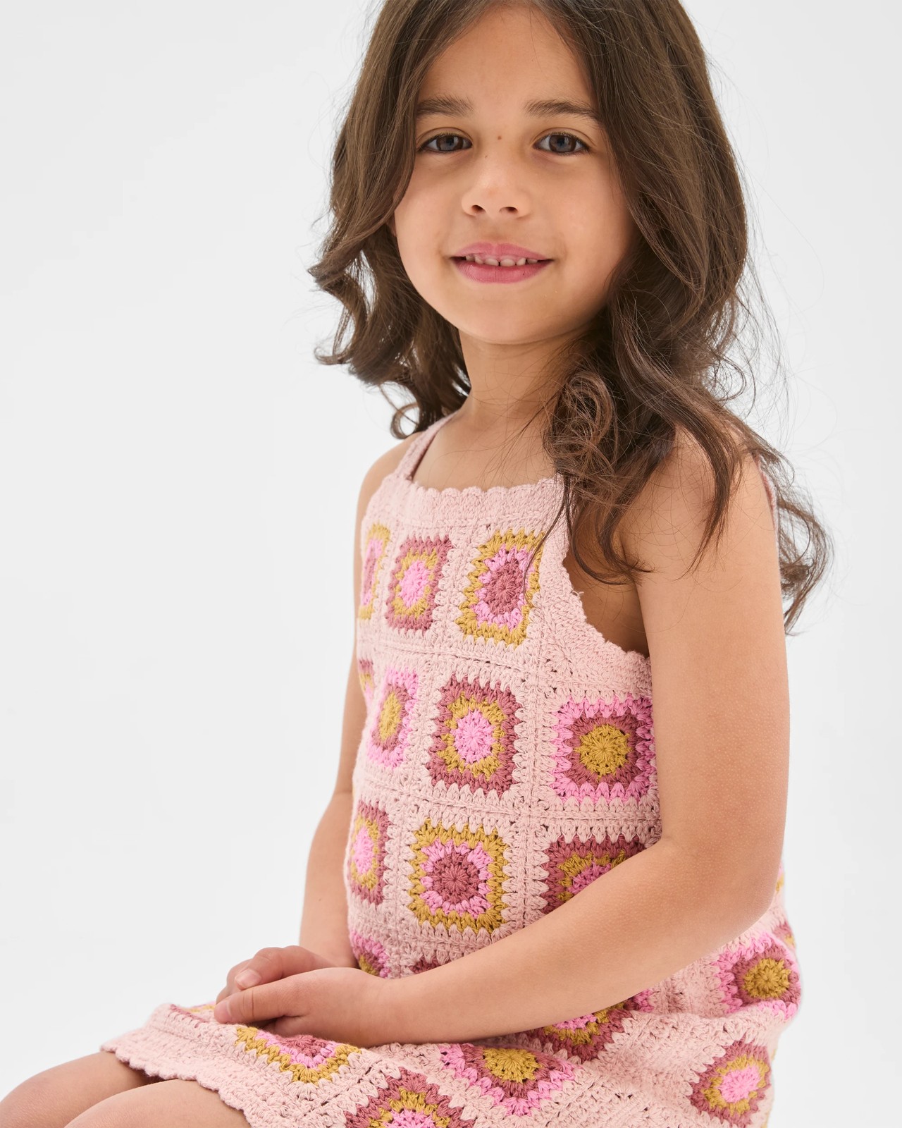 Australian Cotton Blend Crochet Knit Dress 2 of 5