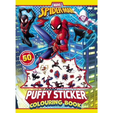 Marvel Spider-Man Puffy Sticker Colouring Book