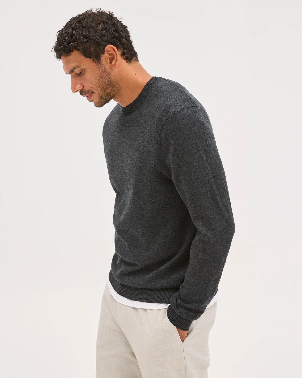 Preview Australian Merino Wool Knit Jumper - Black 5 of 5