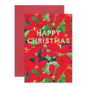 Hallmark Christmas Card - Green Flora