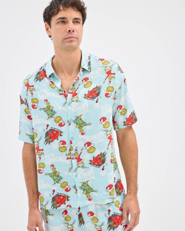 Licensed Merry Grinchmas Christmas Short Sleeve Shirt