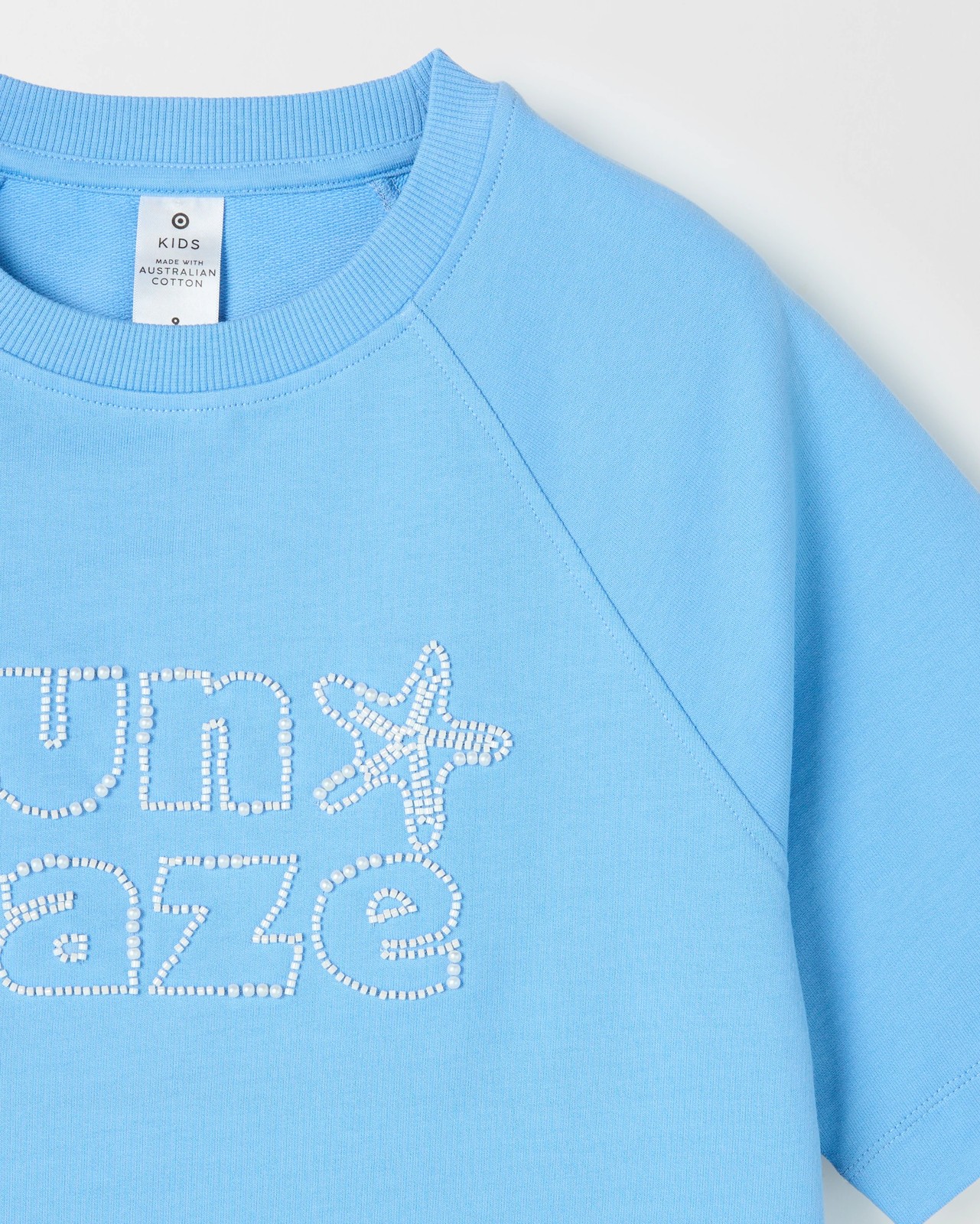 Australian Cotton French Terry T-Shirt - Sundaze Blue 2 of 2