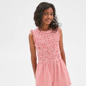 Shirred Denim Playsuit thumbnail 2