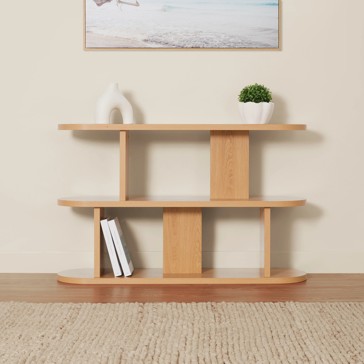 3 Tier Bookshelf, Oak - Anko