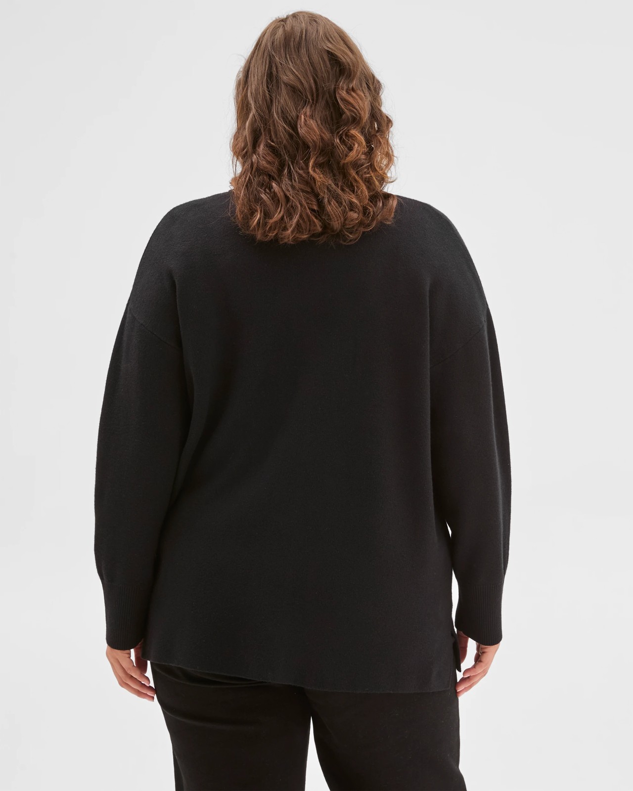Plus Size Clean Knit Zip Through Sweater 4 of 5