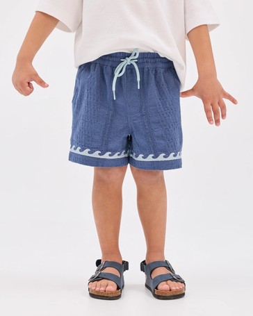 Cotton Rich Textured Volley Shorts