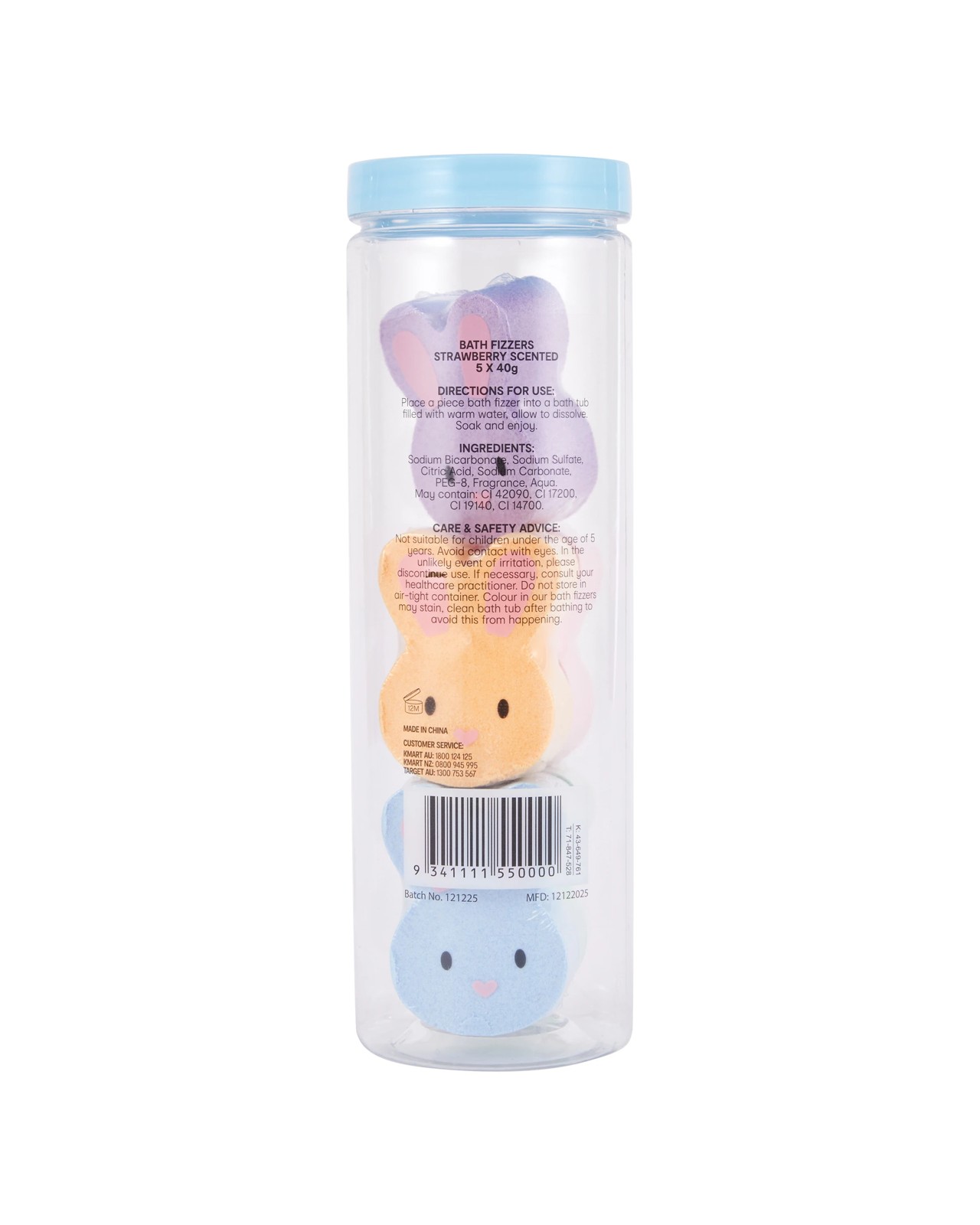 OXX Bodycare 5 Piece Bath Fizzers- Strawberry Scented 4 of 4