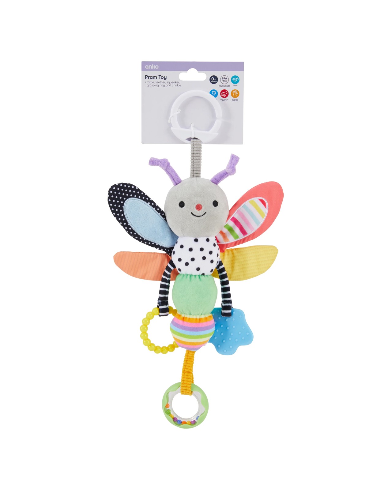 Anko Pram Toy - Dragonfly 4 of 4