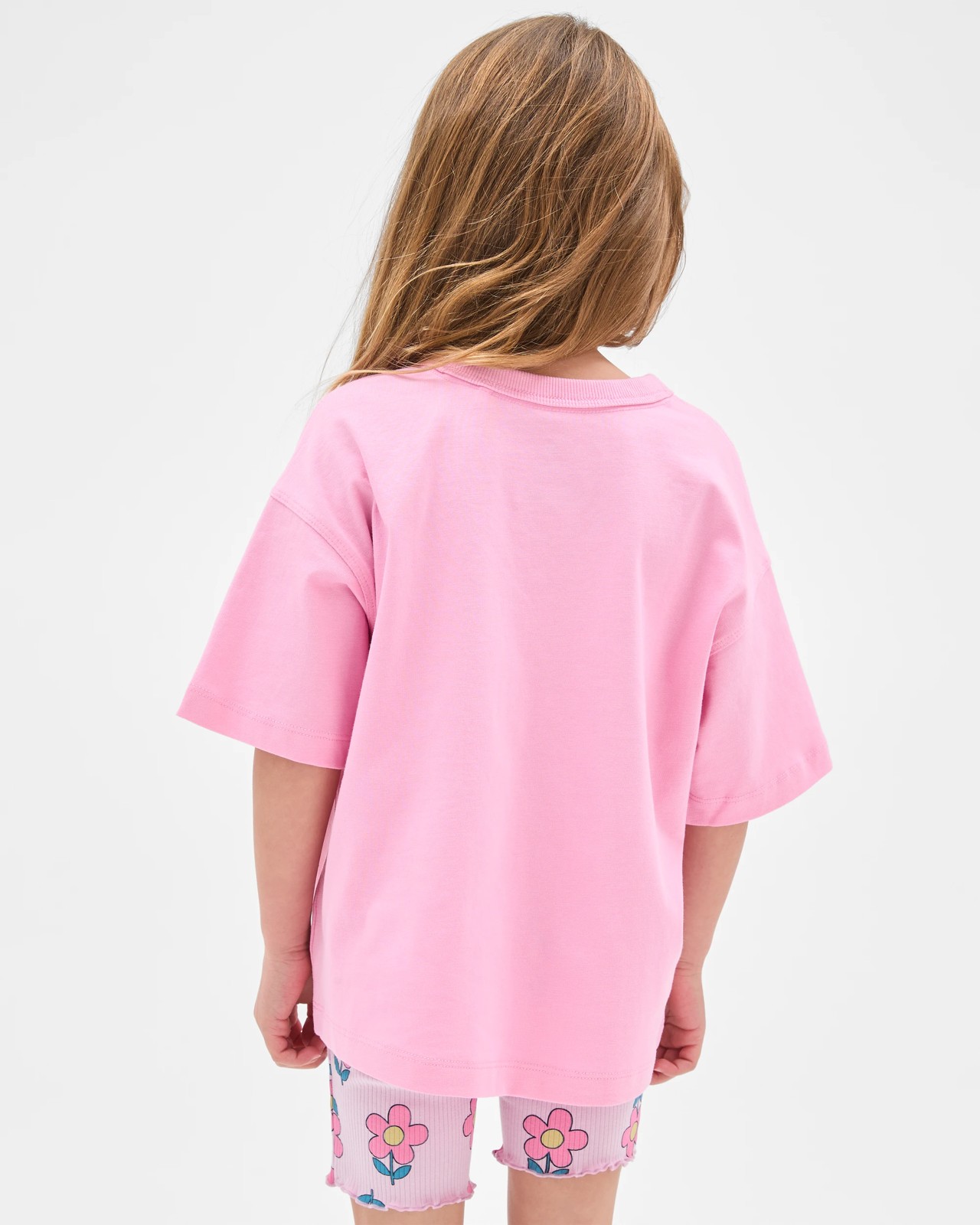 Organic Cotton Heavy Weight Oversized Plain T-Shirt - Pink 3 of 5