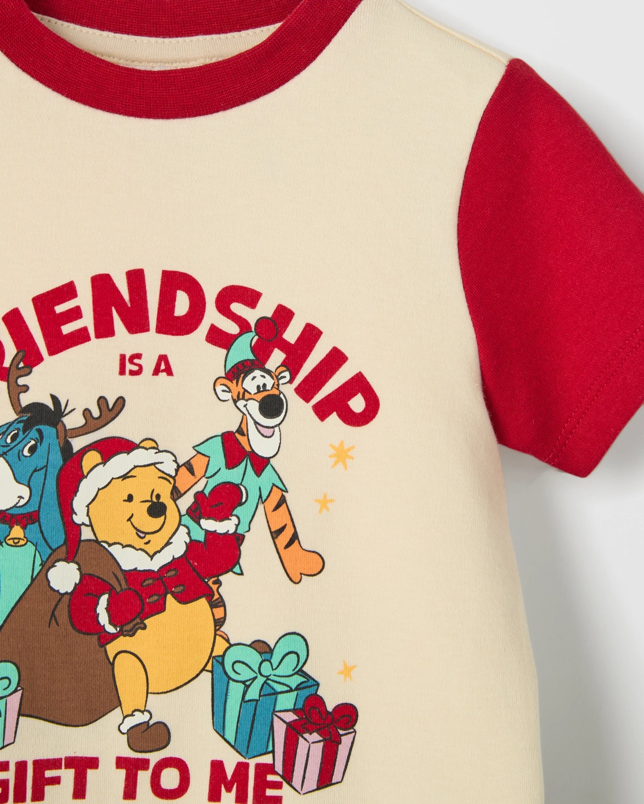 Licensed Disney Winnie the Pooh Organic Cotton Baby Christmas Pyjama Set 2 of 3