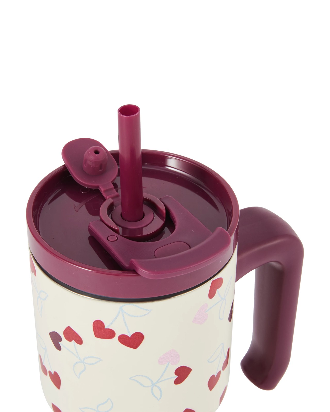 Anko 600ml Cherry Tumbler with Handle 2 of 5