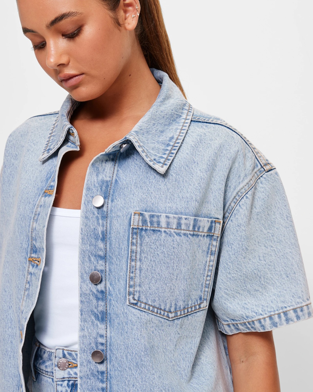 Oversized Denim Shirt