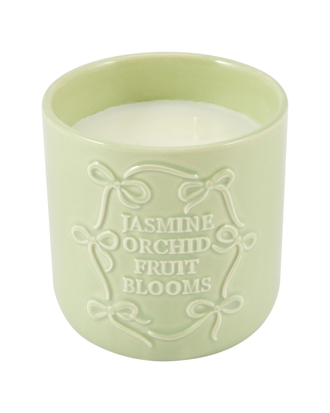 Anko Green Bow Embossed Candle 2 of 4