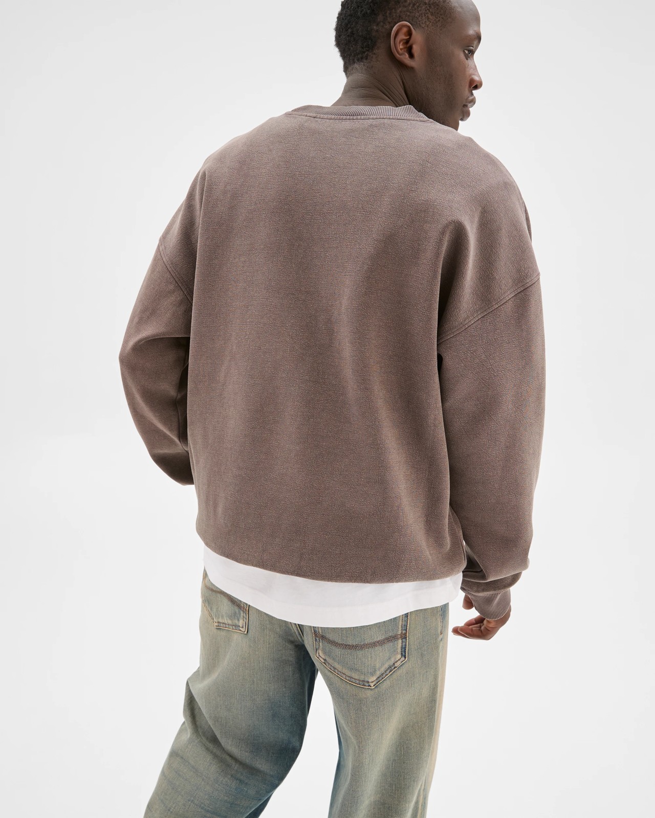 Commons Australian Cotton Blend Oversized Heavyweight Jumper - Chocolate Brown 6 of 6