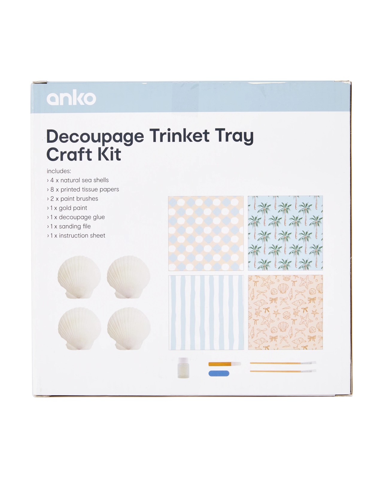 Decoupage Trinket Tray Craft Kit - Anko 3 of 3