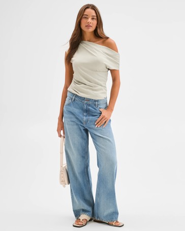 Lily Loves Denim Low Rise Baggy Leg Jeans