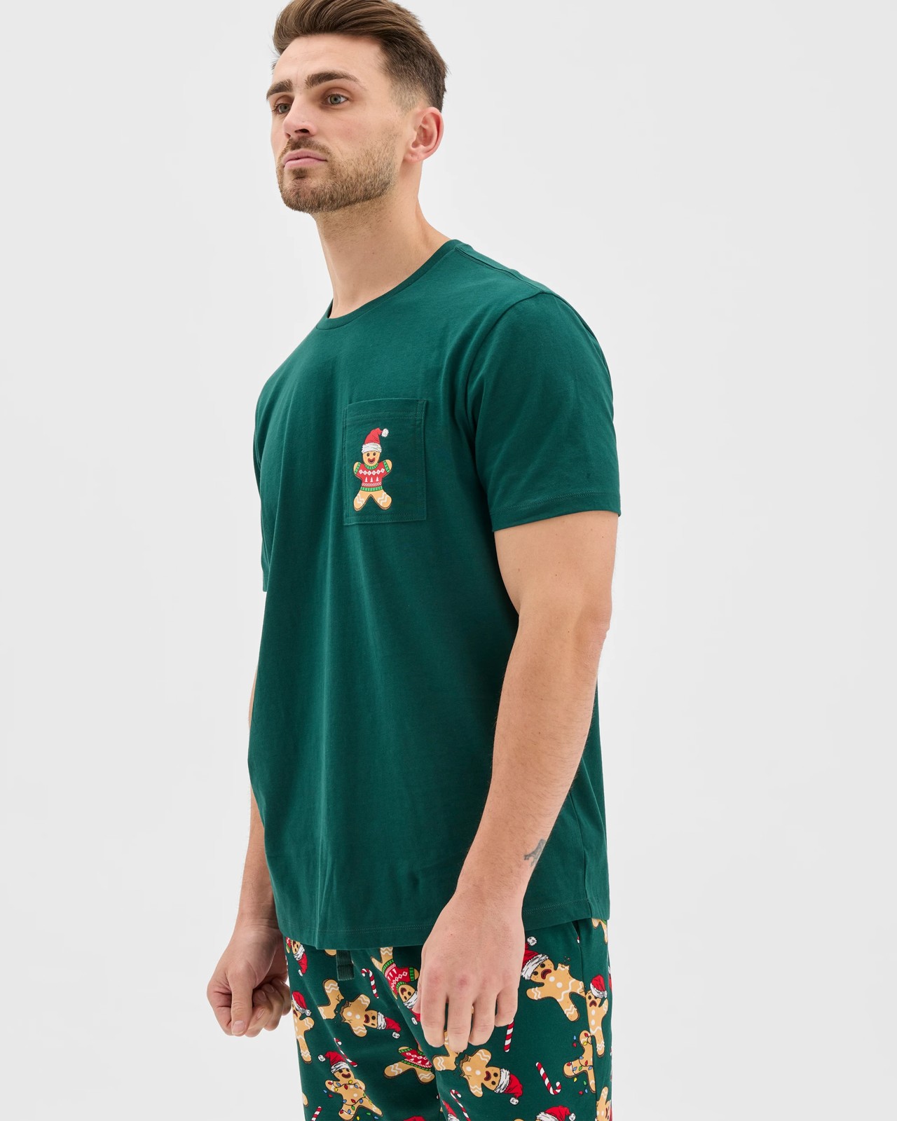 Maxx Australian Cotton Short Sleeve Top & Shorts Christmas Pyjama Set 3 of 5