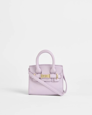 Bow Buckle Top Handle Crossbody Bag