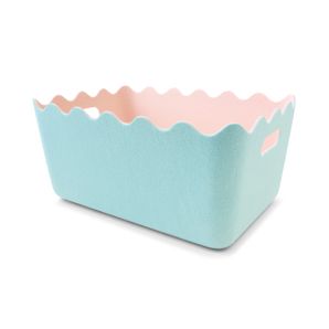 Two Tone Wave Felt Basket, Blue - Anko product image