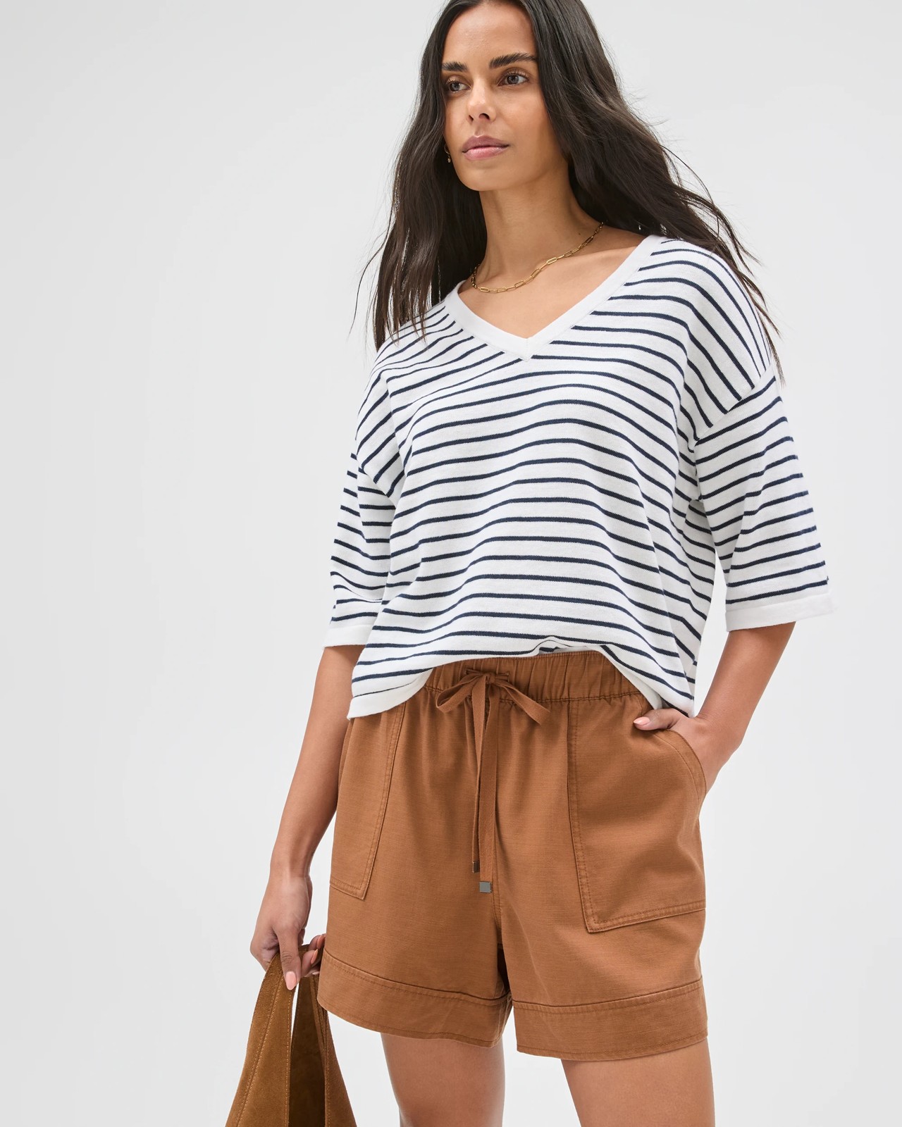 Slub Seam Detail Shorts - Butterscotch 4 of 5