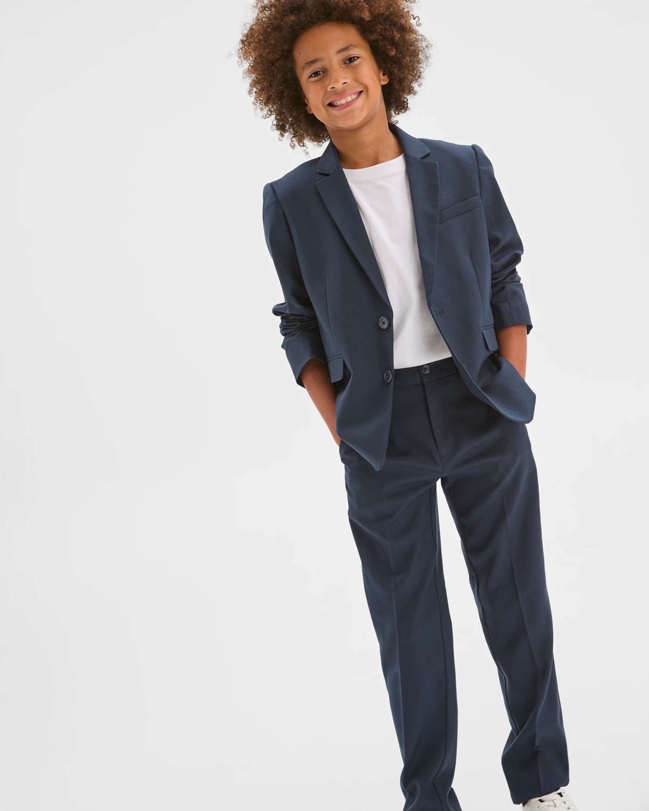 Tailored Full Length Suiting Pants - Blue 3 of 5
