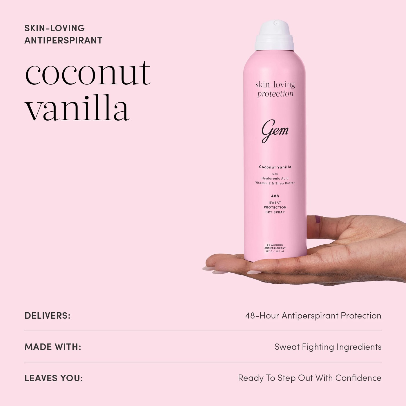 Gem Skin-Loving Deodorant 207ml - Coconut & Vanilla 3 of 6