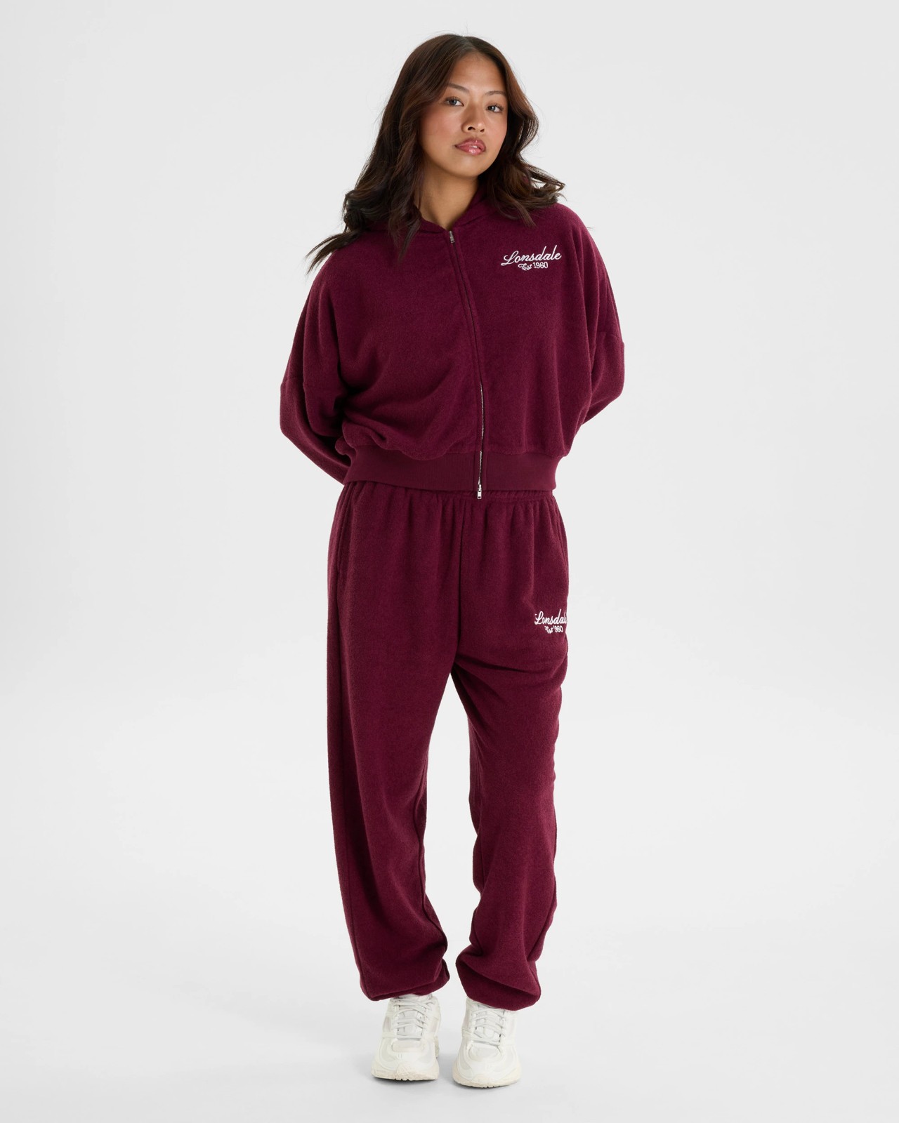 Lonsdale London Bouclé Boxy Zip Thru Sweat 6 of 6
