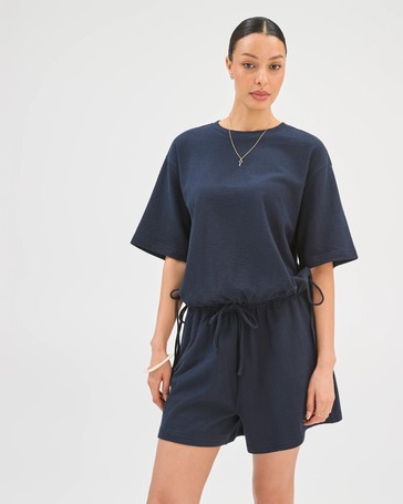Australian Cotton Textured Tie Hem T-Shirt