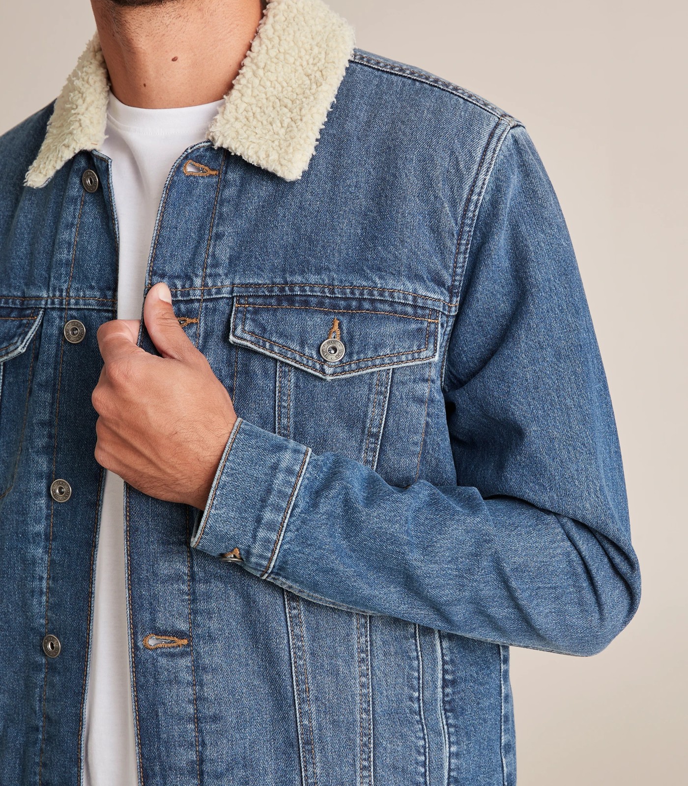 Sherpa denim jacket target sale