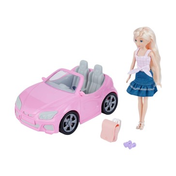 4 Piece Fashion Doll Sports Car Playset