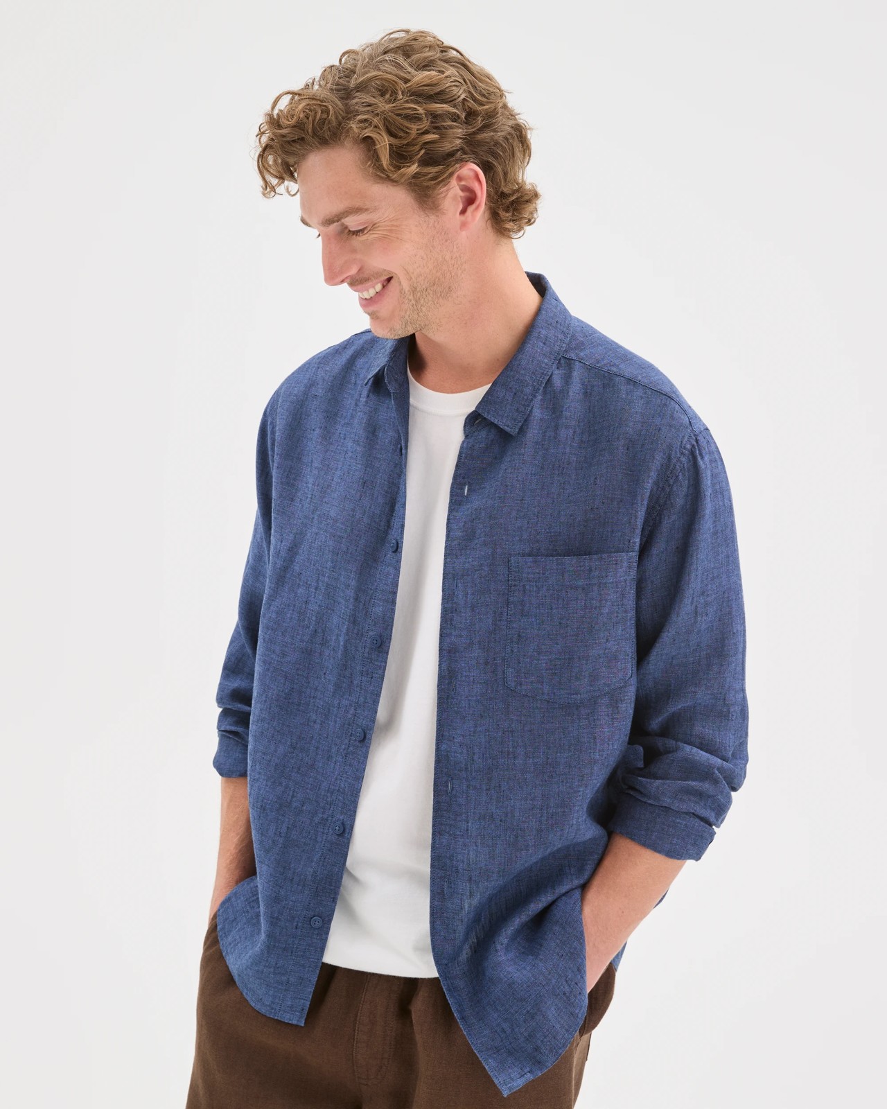 European Linen Long Sleeve Shirt 2 of 5