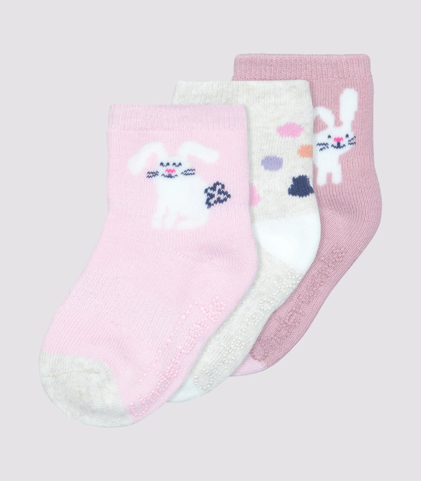 Baby Cushioned Stay On Crew Socks 3 Pack - Underworks - Bunnies ...