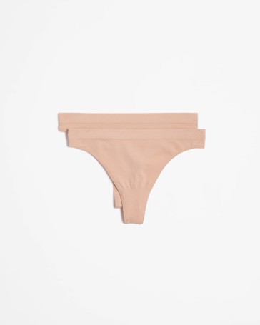 Australian Cotton Blend 2 Pack Seamfree G-String Briefs