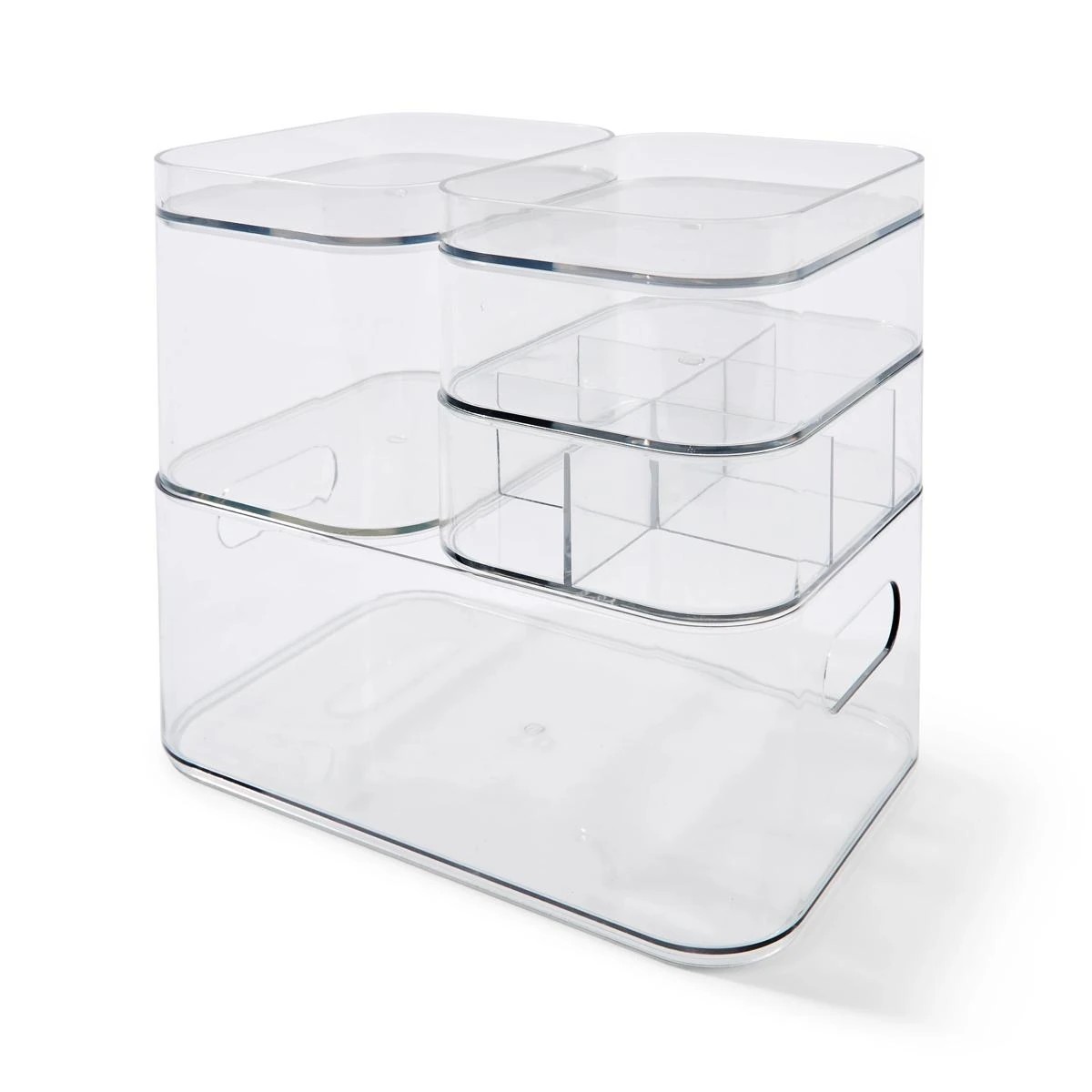 Anko Set of 4 Drawer Organisers - Clear 2 of 5