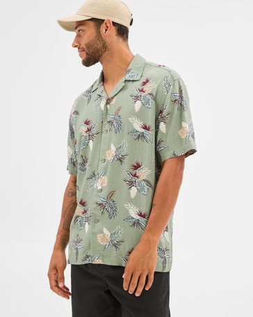 Short Sleeve Floral Print Shirt