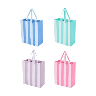 4 Pack Multi Stripe Gift Bags, Large - Anko