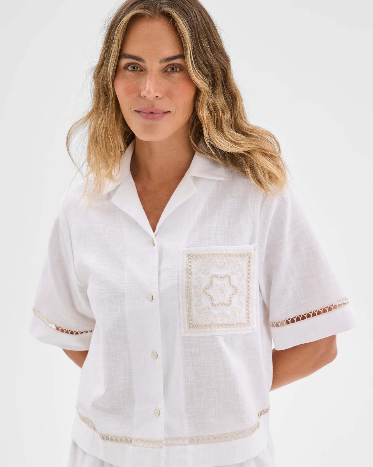 Resort Crochet Pocket Shirt 5 of 6