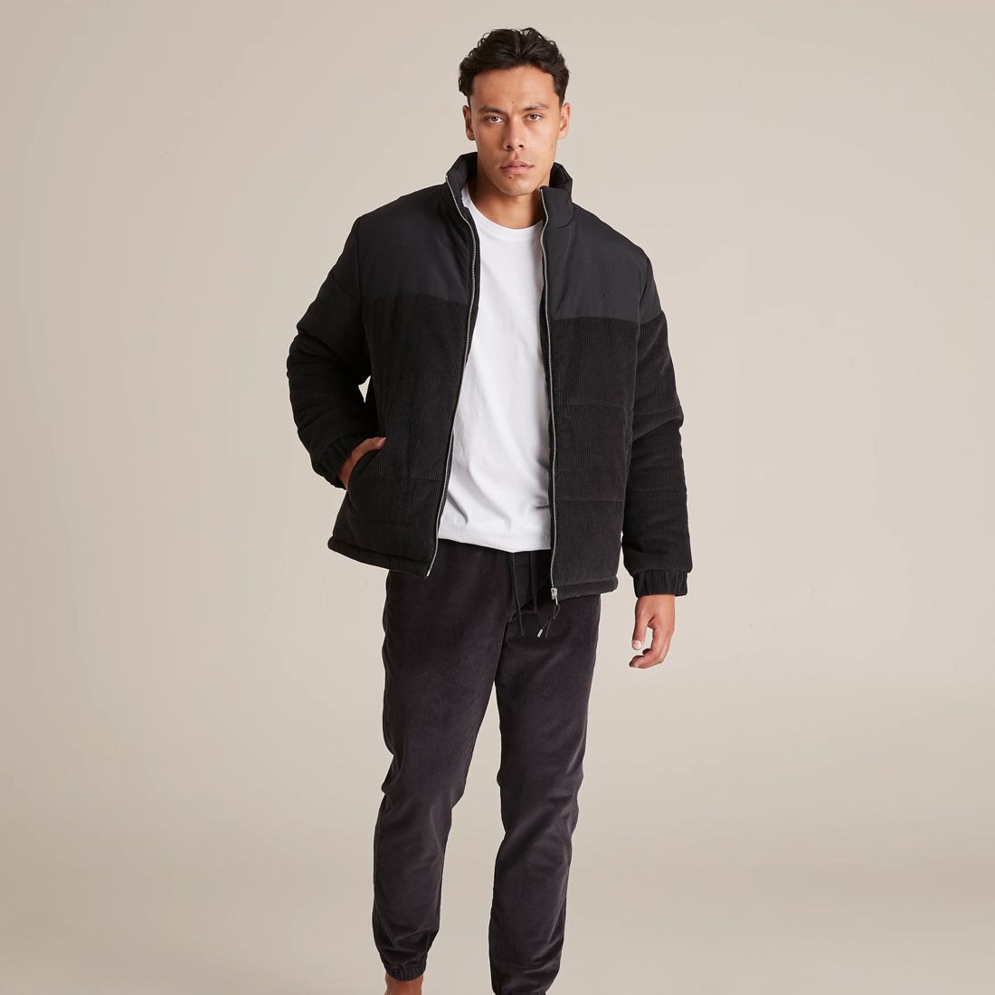Commons Cord Puffer Jacket Target Australia