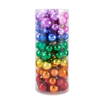 100 Pack Brights Christmas Baubles - Anko