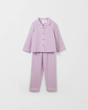 Australian Cotton Younger Girls Double Cloth Woven Pyjama Set