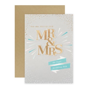 Connections from Hallmark Wedding Congratulations Card - Mr & Mrs