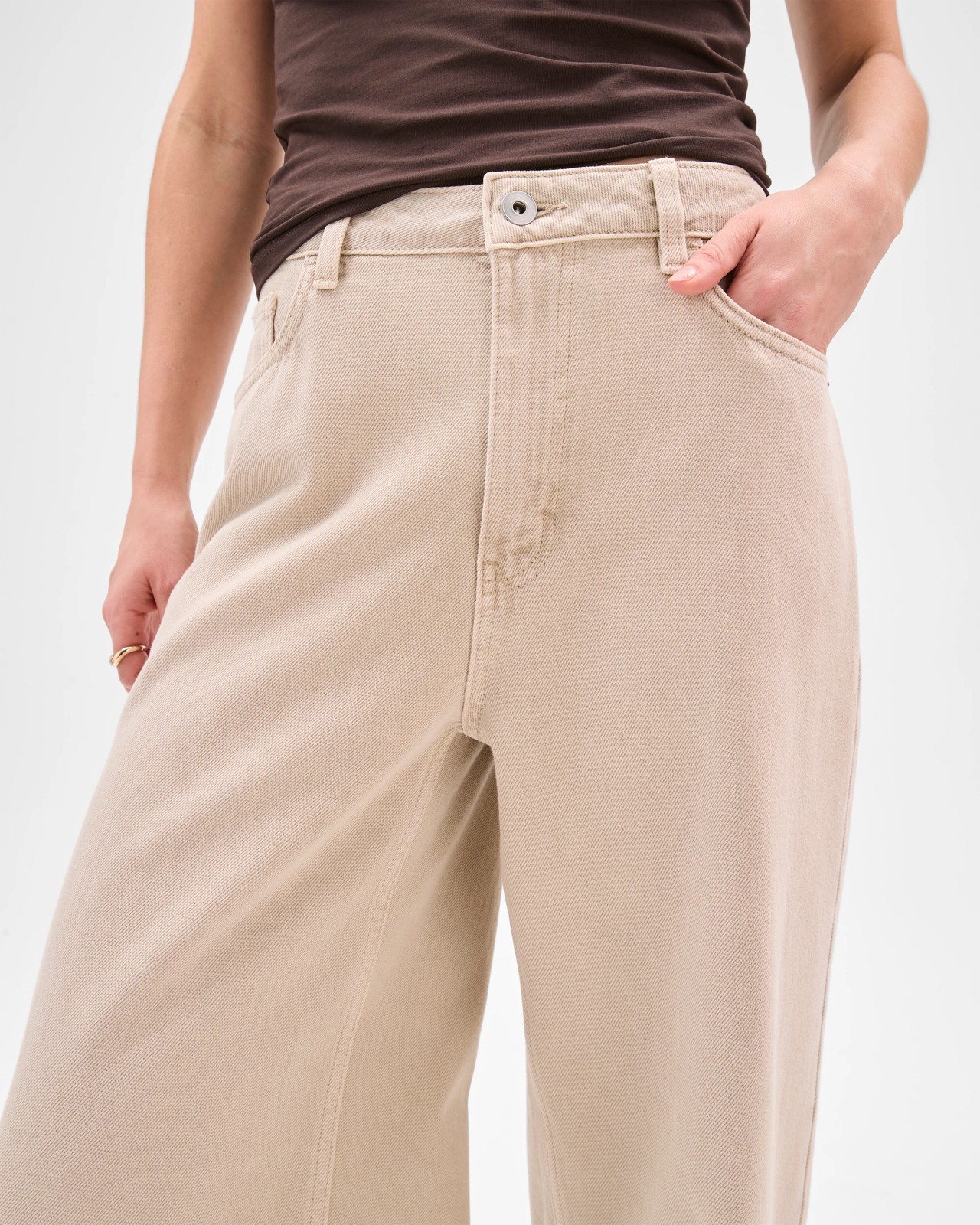 Lily Loves Australian Cotton Blend Wide Leg Denim Jeans 4 of 6