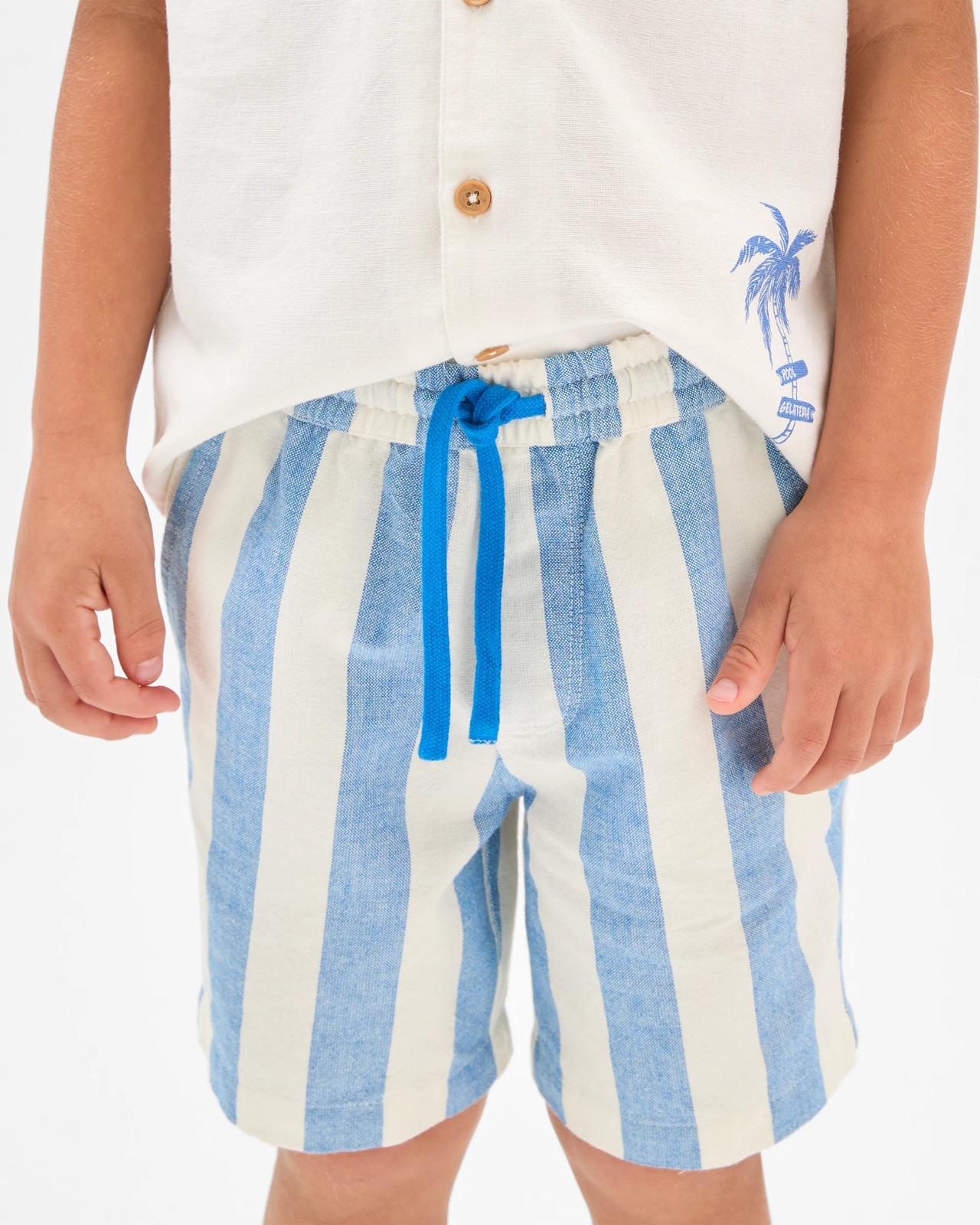 Shirt and Shorts 2 Piece Set - Blue + White 4 of 6