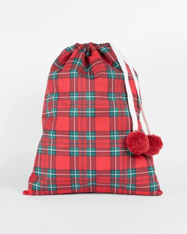 Kids Christmas Tartan Sack